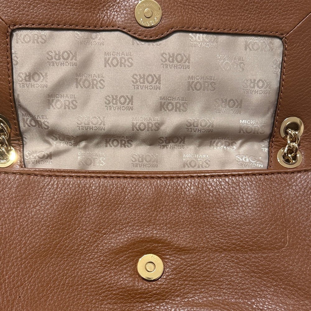 Michael Kors Brown Leather Crossbody Bag - Picture 4 of 6
